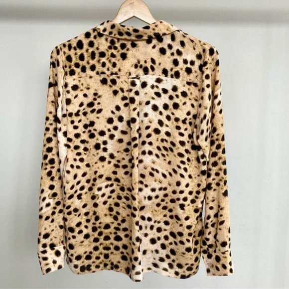 Aritzia Wilfred Free Briona leopard print blouse - Picture 3 of 5